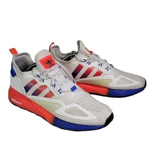 Adidas Originals Zx 2K Boost Mens White Solar Red Athletic Sneakers Size 11